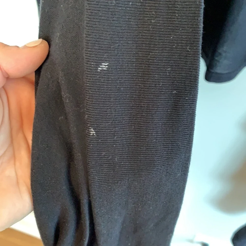 Splendid black draped jersey knit open cardigan - Picture 6 of 12